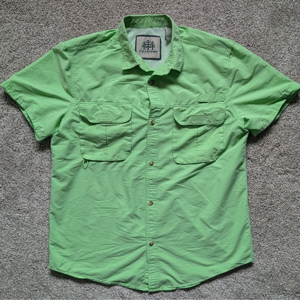 Tallwoods Elementwear Mens XLT Button Down Short Sleeve Fishing Shirt Outdoor